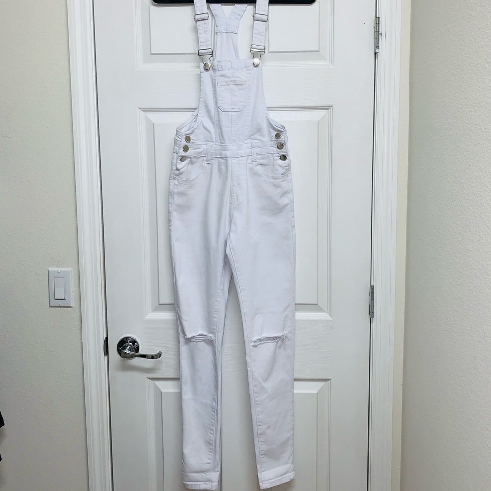 Women’s White Denim Jumpsuit